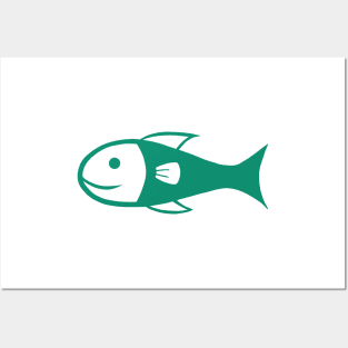 Fishy Symbol (Plain) Posters and Art